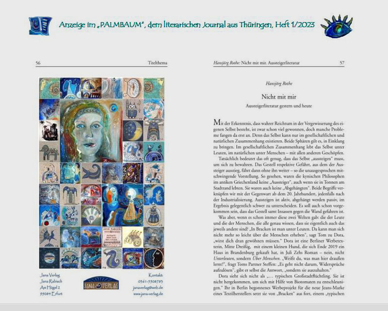 Anzeige im Palmbaum, dem literarischen Journal aus Thringen, Heft 1/2023