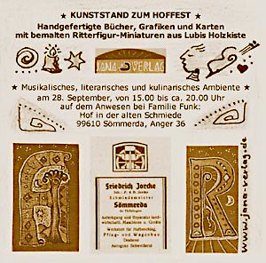 Kunststand zum Hoffest